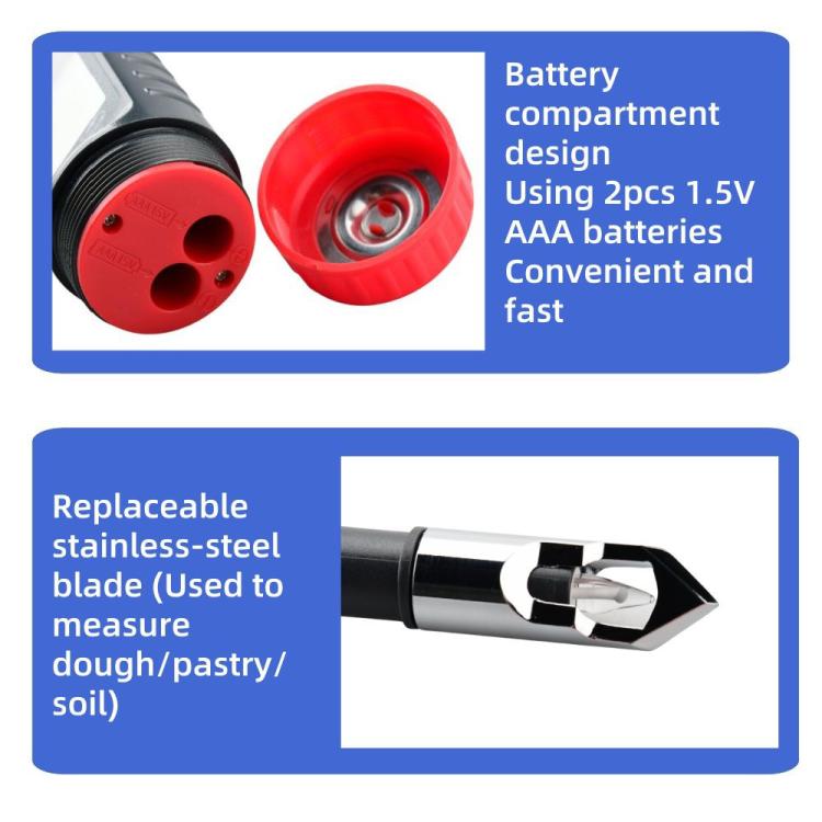 Misuratore di pH portatile a penetrazione BENETECH GM795 per analisi del terreno, GM795