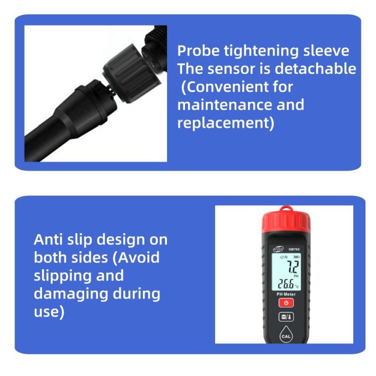 Misuratore di pH portatile a penetrazione BENETECH GM795 per analisi del terreno, GM795