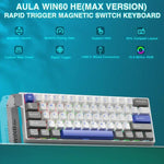Tastiera cablata AULA WIN60HE MAX Edition a 60 tasti con illuminazione RGB.