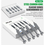 RELIFE RL-730A Set di cacciaviti 5 in 1 in lega di alluminio Steel Cannon King Classic Series, 5 in 1 Set