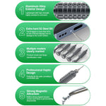 Set di cacciaviti in lega di alluminio RELIFE RL-730 Steel Cannon King Classic Series, Star 0.8, Phillips 1.5, Phillips 2.5, Y 0.6, Torx T1