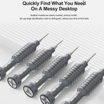 Set di cacciaviti in lega di alluminio RELIFE RL-730 Steel Cannon King Classic Series, Star 0.8, Phillips 1.5, Phillips 2.5, Y 0.6, Torx T1