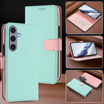 Custodia per telefono in ecopelle vegana con texture litchi rimovibile e chiusura magnetica laterale., For Samsung Galaxy S25 5G, For Samsung Galaxy S25+ 5G, For Samsung Galaxy S25 Ultra 5G, For Samsung Galaxy S24 FE 5G