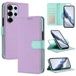 Custodia per telefono in ecopelle vegana con texture litchi rimovibile e chiusura magnetica laterale., For Samsung Galaxy S25 5G, For Samsung Galaxy S25+ 5G, For Samsung Galaxy S25 Ultra 5G, For Samsung Galaxy S24 FE 5G