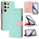 Custodia per telefono in ecopelle vegana con texture litchi rimovibile e chiusura magnetica laterale., For Samsung Galaxy S24 Ultra 5G, For Samsung Galaxy S24+ 5G, For Samsung Galaxy S24 5G, For Samsung Galaxy S23 FE 5G