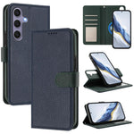 Custodia per telefono in ecopelle vegana con texture litchi rimovibile e chiusura magnetica laterale., For Samsung Galaxy S25 5G, For Samsung Galaxy S25+ 5G, For Samsung Galaxy S25 Ultra 5G, For Samsung Galaxy S24 FE 5G