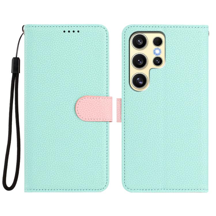 Custodia per telefono in ecopelle vegana con texture litchi rimovibile e chiusura magnetica laterale., For Samsung Galaxy S23 Ultra 5G, For Samsung Galaxy S23+ 5G, For Samsung Galaxy S23 5G, For Samsung Galaxy S22 Ultra 5G