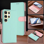 Custodia per telefono in ecopelle vegana con texture litchi rimovibile e chiusura magnetica laterale., For Samsung Galaxy S23 Ultra 5G, For Samsung Galaxy S23+ 5G, For Samsung Galaxy S23 5G, For Samsung Galaxy S22 Ultra 5G
