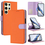 Custodia per telefono in ecopelle vegana con texture litchi rimovibile e chiusura magnetica laterale., For Samsung Galaxy S23 Ultra 5G, For Samsung Galaxy S23+ 5G, For Samsung Galaxy S23 5G, For Samsung Galaxy S22 Ultra 5G