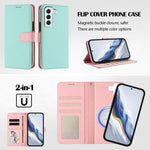 Custodia per telefono in ecopelle vegana con texture litchi rimovibile e chiusura magnetica laterale., For Samsung Galaxy S22+ 5G, For Samsung Galaxy S22 5G, For Samsung Galaxy S21 Ultra 5G