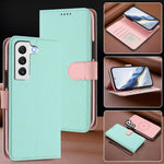 Custodia per telefono in ecopelle vegana con texture litchi rimovibile e chiusura magnetica laterale., For Samsung Galaxy S22+ 5G, For Samsung Galaxy S22 5G, For Samsung Galaxy S21 Ultra 5G