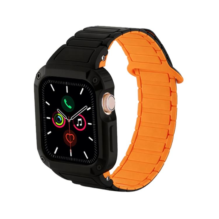 Cinturino per orologio in silicone con chiusura magnetica a scatto inverso, copertura in TPU integrata e rivestimento in silicone., For Apple Watch 45mm / 44mm, For Apple Watch 41mm / 40mm