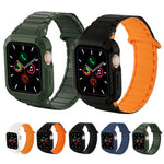 Cinturino per orologio in silicone con chiusura magnetica a scatto inverso, copertura in TPU integrata e rivestimento in silicone., For Apple Watch 45mm / 44mm, For Apple Watch 41mm / 40mm