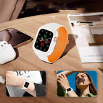 Cinturino per orologio in silicone con chiusura magnetica a scatto inverso, copertura in TPU integrata e rivestimento in silicone., For Apple Watch 45mm / 44mm, For Apple Watch 41mm / 40mm