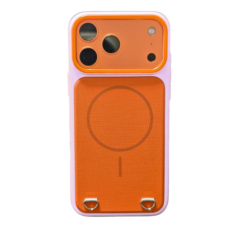 Custodia magnetica per telefono in PC con finitura effetto pelle e tessuto tecnologico, For iPhone 17 Pro Max, For iPhone 17 Pro