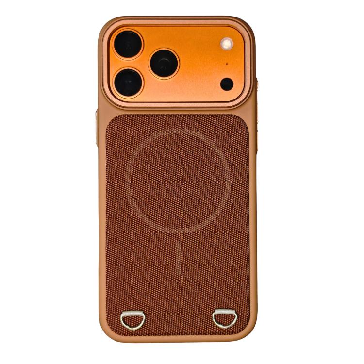 Custodia magnetica per telefono in PC con finitura effetto pelle e tessuto tecnologico, For iPhone 17 Pro Max, For iPhone 17 Pro
