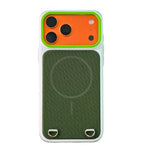 Custodia magnetica per telefono in PC con finitura effetto pelle e tessuto tecnologico, For iPhone 17 Pro Max, For iPhone 17 Pro