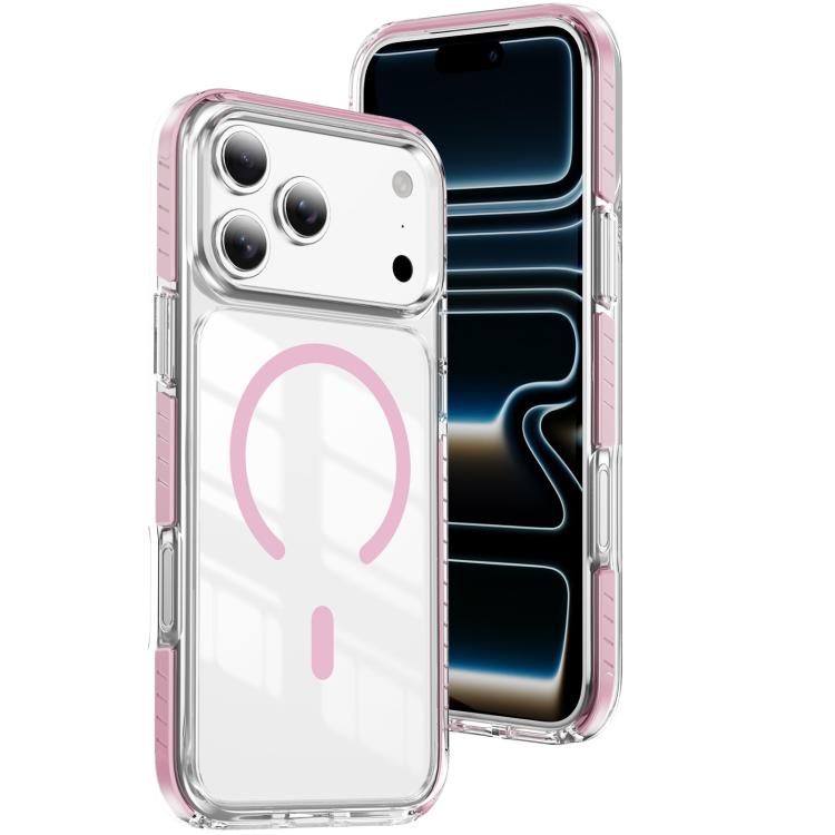 Custodia per telefono Crystal Shield trasparente magnetica ibrida in acrilico e TPU, For iPhone 17 Pro, For iPhone 17, For iPhone Air
