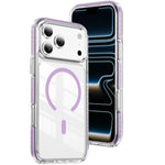 Custodia per telefono Crystal Shield trasparente magnetica ibrida in acrilico e TPU, For iPhone 17 Pro, For iPhone 17, For iPhone Air