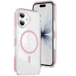 Custodia per telefono Crystal Shield trasparente magnetica ibrida in acrilico e TPU, For iPhone 17 Pro, For iPhone 17, For iPhone Air