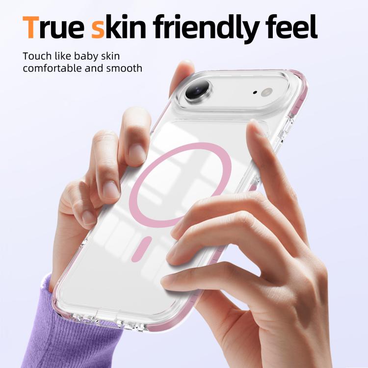 Custodia per telefono Crystal Shield trasparente magnetica ibrida in acrilico e TPU, For iPhone 16 Pro Max, For iPhone 16 Pro, For iPhone 16 Plus