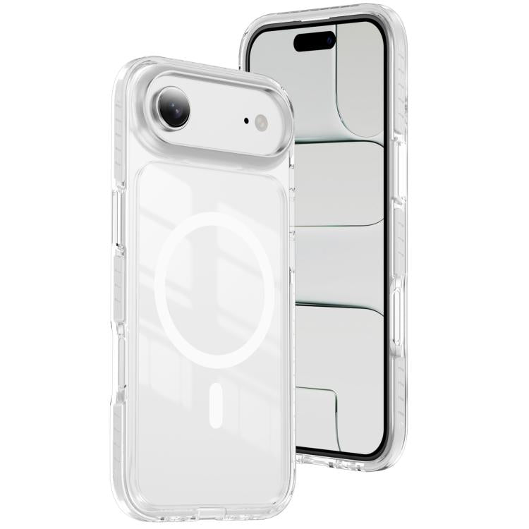 Custodia per telefono Crystal Shield trasparente magnetica ibrida in acrilico e TPU, For iPhone 16 Pro Max, For iPhone 16 Pro, For iPhone 16 Plus