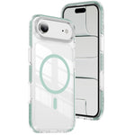 Custodia per telefono Crystal Shield trasparente magnetica ibrida in acrilico e TPU, For iPhone 16 Pro Max, For iPhone 16 Pro, For iPhone 16 Plus