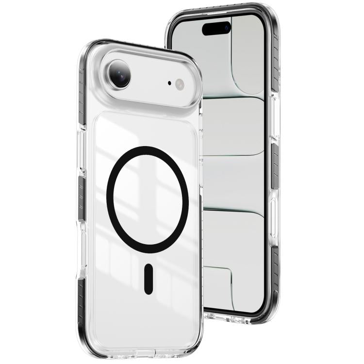 Custodia per telefono Crystal Shield trasparente magnetica ibrida in acrilico e TPU, For iPhone 16 Pro Max, For iPhone 16 Pro, For iPhone 16 Plus