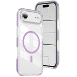 Custodia per telefono Crystal Shield trasparente magnetica ibrida in acrilico e TPU, For iPhone 16 Pro Max, For iPhone 16 Pro, For iPhone 16 Plus