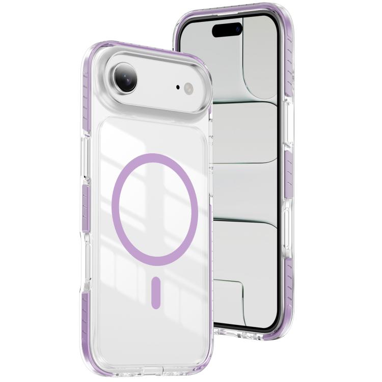 Custodia per telefono Crystal Shield trasparente magnetica ibrida in acrilico e TPU, For iPhone 16 Pro Max, For iPhone 16 Pro, For iPhone 16 Plus