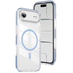 Custodia per telefono Crystal Shield trasparente magnetica ibrida in acrilico e TPU, For iPhone 16 Pro Max, For iPhone 16 Pro, For iPhone 16 Plus