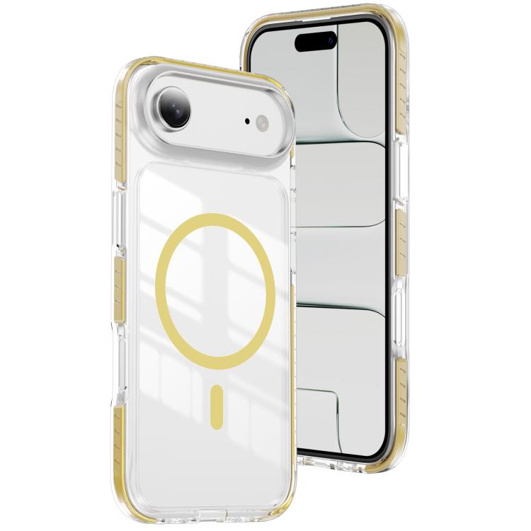 Custodia per telefono Crystal Shield trasparente magnetica ibrida in acrilico e TPU, For iPhone 16 Pro Max, For iPhone 16 Pro, For iPhone 16 Plus