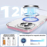Custodia per telefono Crystal Shield trasparente magnetica ibrida in acrilico e TPU, For iPhone 16 Pro Max, For iPhone 16 Pro, For iPhone 16 Plus