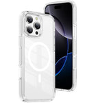 Custodia per telefono Crystal Shield trasparente magnetica ibrida in acrilico e TPU, For iPhone 16 Pro Max, For iPhone 16 Pro, For iPhone 16 Plus