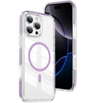 Custodia per telefono Crystal Shield trasparente magnetica ibrida in acrilico e TPU, For iPhone 16 Pro Max, For iPhone 16 Pro, For iPhone 16 Plus