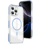Custodia per telefono Crystal Shield trasparente magnetica ibrida in acrilico e TPU, For iPhone 16 Pro Max, For iPhone 16 Pro, For iPhone 16 Plus