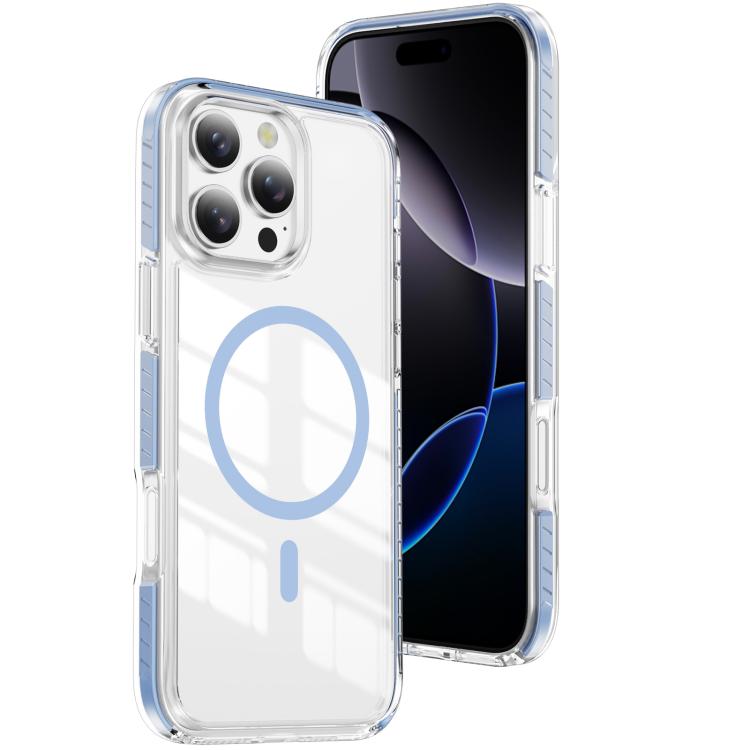 Custodia per telefono Crystal Shield trasparente magnetica ibrida in acrilico e TPU, For iPhone 16 Pro Max, For iPhone 16 Pro, For iPhone 16 Plus