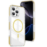 Custodia per telefono Crystal Shield trasparente magnetica ibrida in acrilico e TPU, For iPhone 16 Pro Max, For iPhone 16 Pro, For iPhone 16 Plus