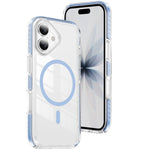 Custodia per telefono Crystal Shield trasparente magnetica ibrida in acrilico e TPU, For iPhone 16, For iPhone 15 Pro Max, For iPhone 15 Pro