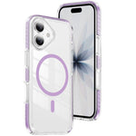 Custodia per telefono Crystal Shield trasparente magnetica ibrida in acrilico e TPU, For iPhone 16, For iPhone 15 Pro Max, For iPhone 15 Pro