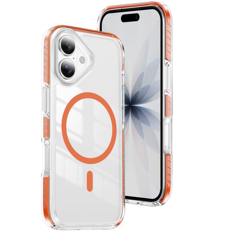 Custodia per telefono Crystal Shield trasparente magnetica ibrida in acrilico e TPU, For iPhone 16, For iPhone 15 Pro Max, For iPhone 15 Pro