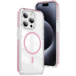 Custodia per telefono Crystal Shield trasparente magnetica ibrida in acrilico e TPU, For iPhone 16, For iPhone 15 Pro Max, For iPhone 15 Pro