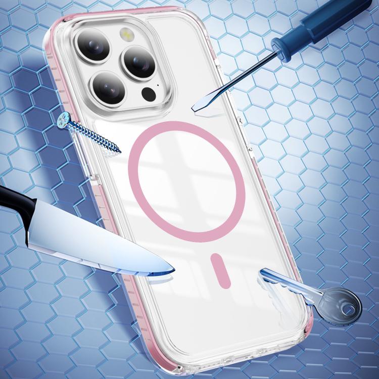 Custodia per telefono Crystal Shield trasparente magnetica ibrida in acrilico e TPU, For iPhone 15 Plus, For iPhone 15, For iPhone 14 Plus