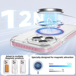 Custodia per telefono Crystal Shield trasparente magnetica ibrida in acrilico e TPU, For iPhone 15 Plus, For iPhone 15, For iPhone 14 Plus