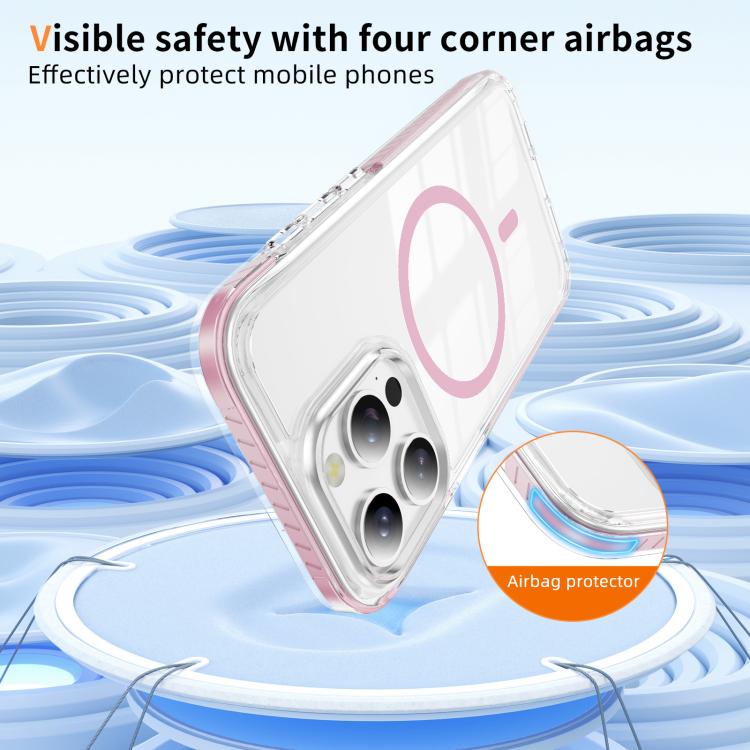 Custodia per telefono Crystal Shield trasparente magnetica ibrida in acrilico e TPU, For iPhone 15 Plus, For iPhone 15, For iPhone 14 Plus