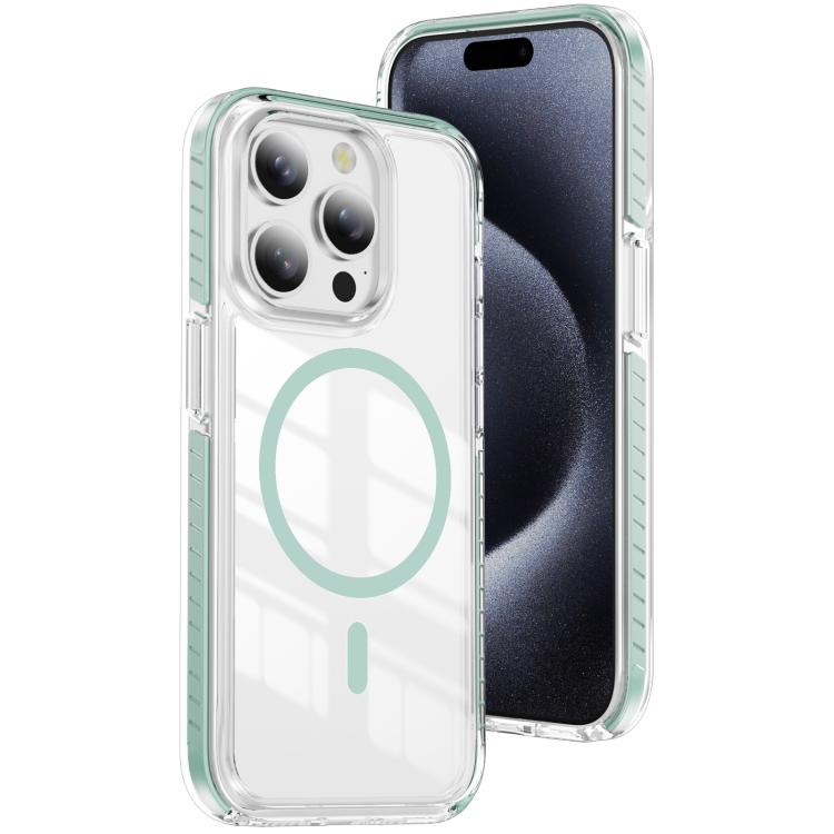 Custodia per telefono Crystal Shield trasparente magnetica ibrida in acrilico e TPU, For iPhone 15 Plus, For iPhone 15, For iPhone 14 Plus