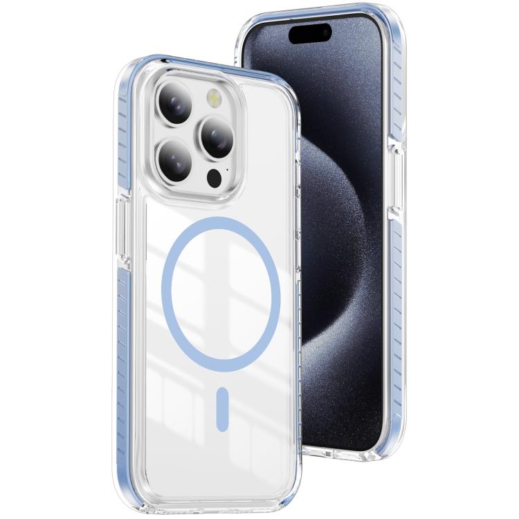 Custodia per telefono Crystal Shield trasparente magnetica ibrida in acrilico e TPU, For iPhone 15 Plus, For iPhone 15, For iPhone 14 Plus