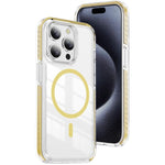 Custodia per telefono Crystal Shield trasparente magnetica ibrida in acrilico e TPU, For iPhone 15 Plus, For iPhone 15, For iPhone 14 Plus