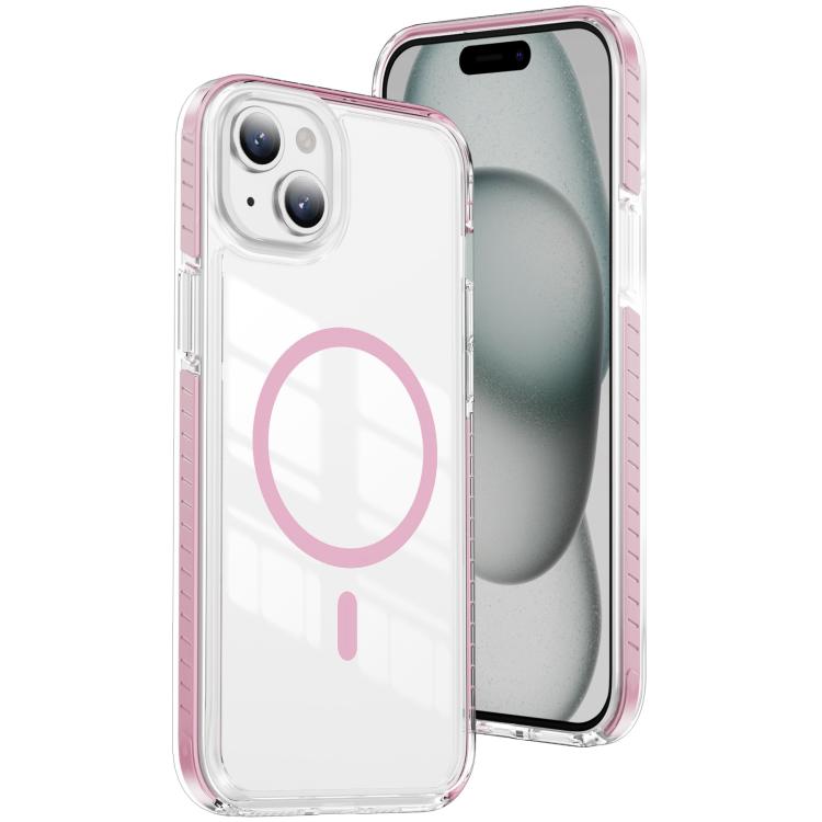 Custodia per telefono Crystal Shield trasparente magnetica ibrida in acrilico e TPU, For iPhone 15 Plus, For iPhone 15, For iPhone 14 Plus