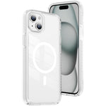 Custodia per telefono Crystal Shield trasparente magnetica ibrida in acrilico e TPU, For iPhone 15 Plus, For iPhone 15, For iPhone 14 Plus